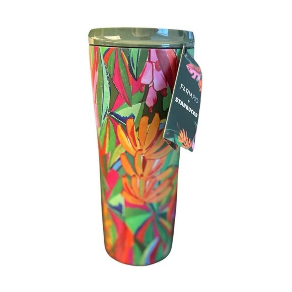 Starbucks x Farm Rio Travel Mug, NEW! Collectors, Tropical Limited Edition - Picture 3 of 3